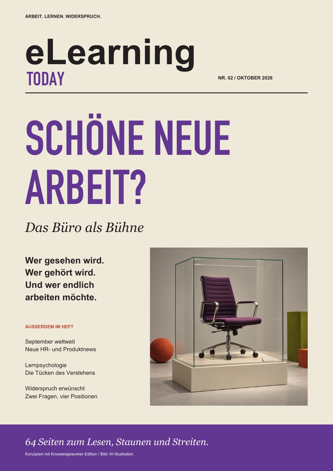 Titel der Pilotausgabe Schöne neue Arbeit?
